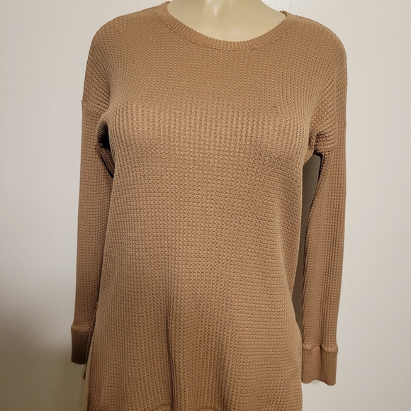 Abercrombie And Fitch Long Sleeve Tan Fall Winter Comfy X-Small - Picture 2 of 6